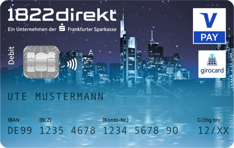 1822direkt Sparkassen-Card mit girocard und V PAY